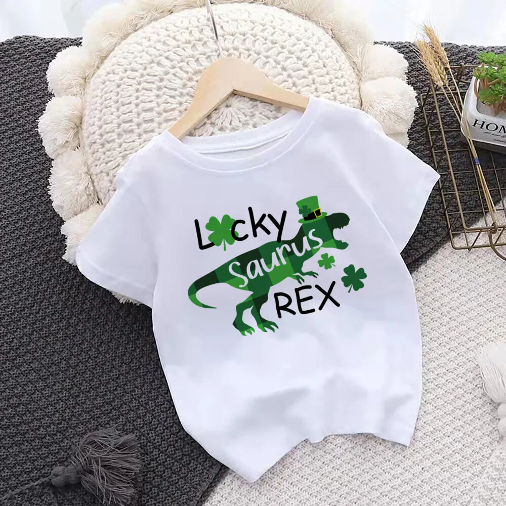 Kids St. Patrick's Day Shirts Loads of Luck Boys St Patricks Day Shirt Kids Funny Irish Clover St Saint Patricks Day Tee Clothes 6