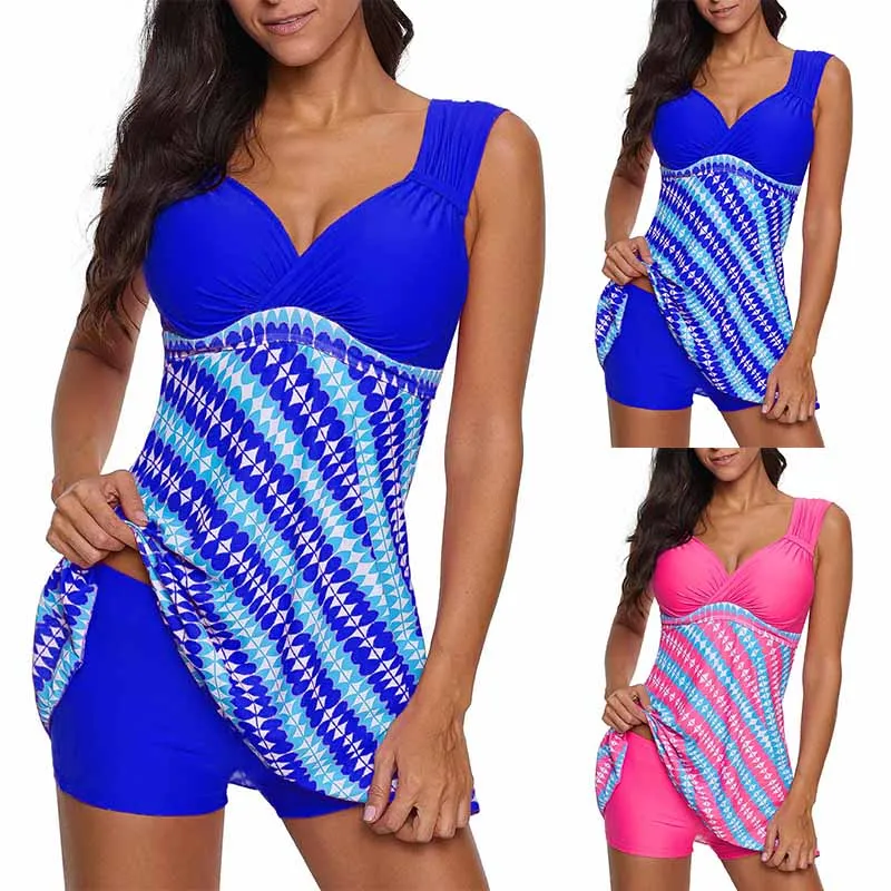 

2023 New Summer Women's Fashion Beach Swimwear Tankini Monokini Swimwear Two Piece Swimwear New Print Beach Women's Tankini