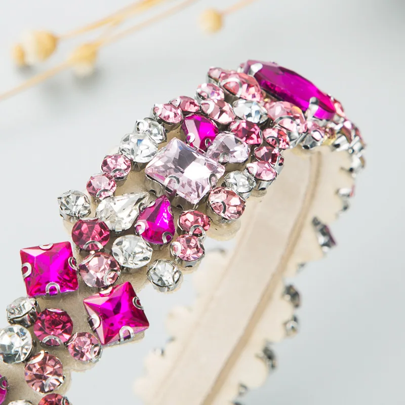 Europäische und Amerikanische Barocke Retro-Stirnbänder, Palast-Stil Koreanische Stirnbänder, Beliebte Strass-Haaraccessoires – Detail 10