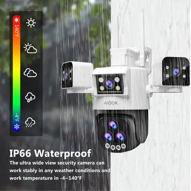 AIOOK WiFi Camera 20x Zoom HD 30MP Outdoor Camera Waterproof Night Vision Two-way Intercom IPC360 HOME IP Camera Mobile Tracking 4