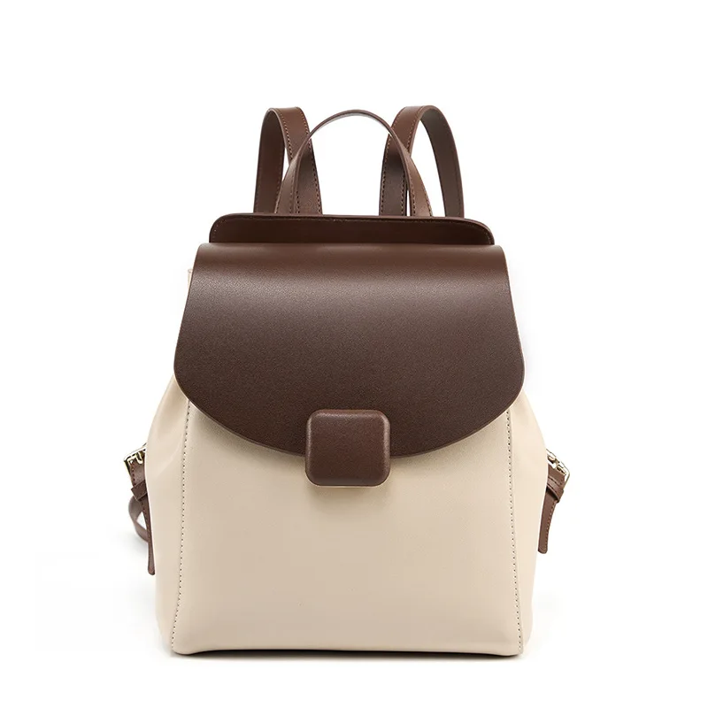 

Женский маленький рюкзак из натуральной кожи, Вместительная дорожная сумка для студентов колледжа, 2024