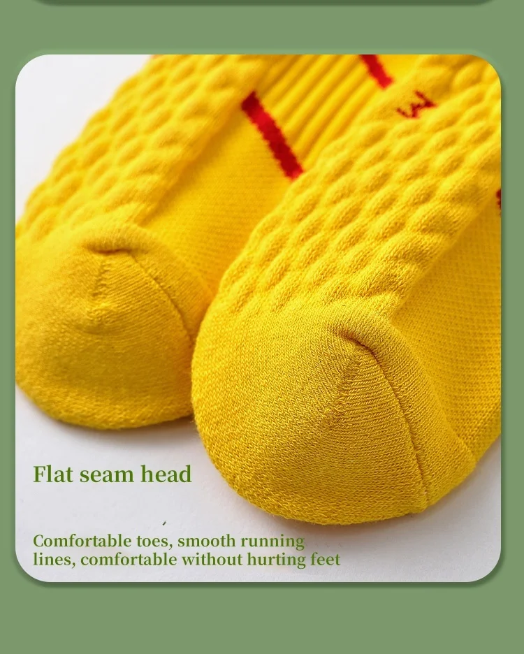 Towel bottom men's sports solid color women's spring and summer professional basketball running socks, medium tube socks_voghion.com