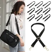 Sangle de sac en nylon pour femmes et hommes, poignées de remplacement réglables, ceinture amovible, poignée de sacs de messager, ceinture de sac à main, noir, mode initiée 4