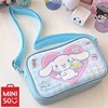 MINISO Sanrio Women's Bag Cartoon Cute Crossbody Shoulder Bag Kuromi Children's Bag Cinnamoroll Small Square Bag 1