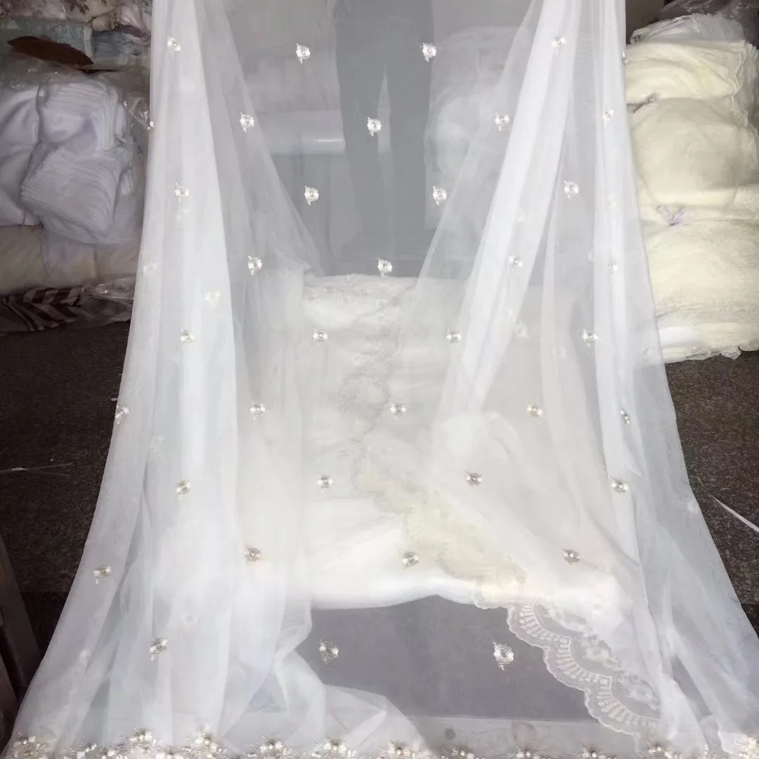 1PC Exquisite Bead Embroidery Screen White Screen Matched with Screen Bedroom Window Finished Product Good Hanging Feeling 2