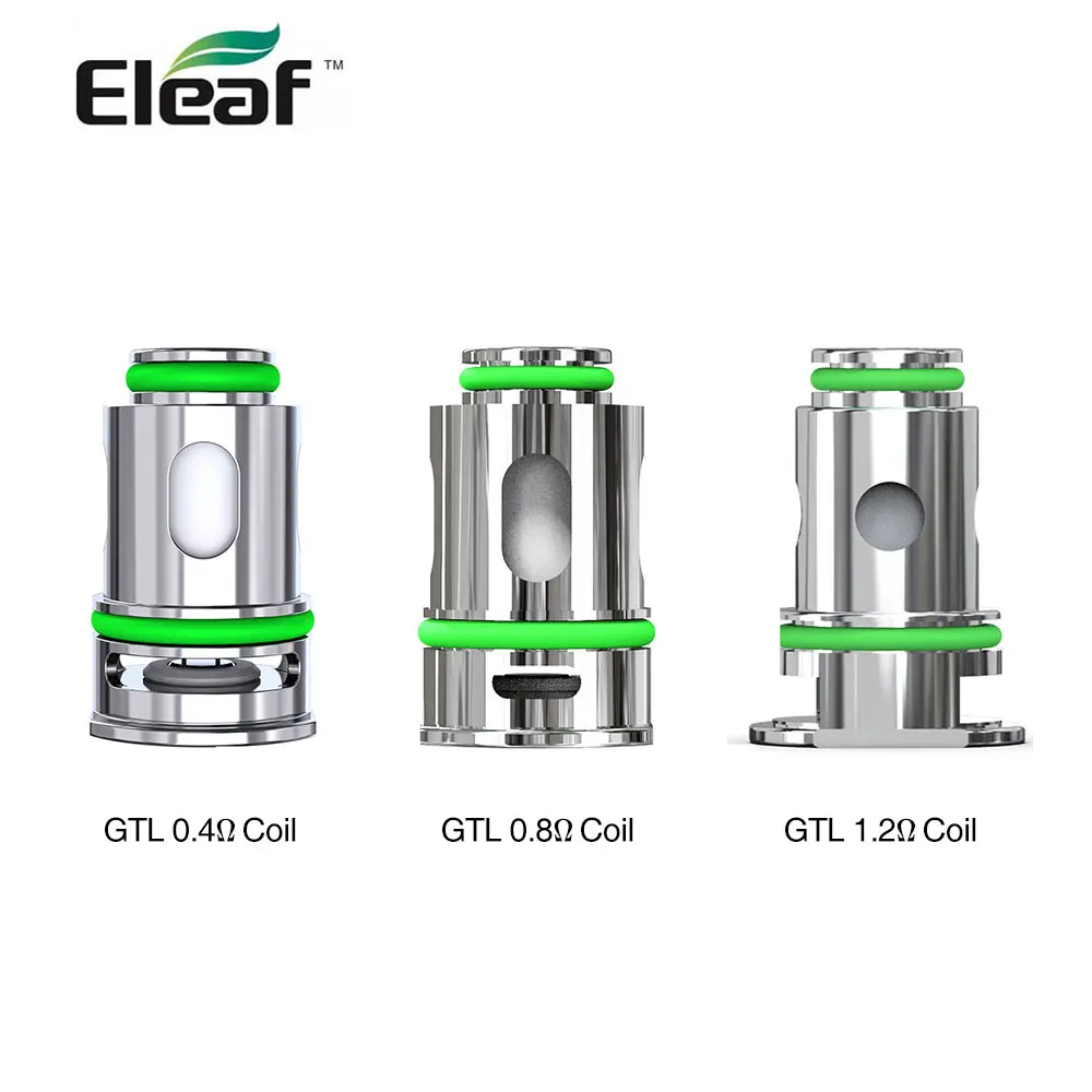 

5pcs/lot Original Eleaf GTL Coil 0.4ohm/0.8ohm/1.2ohm for Pico Compaq/iSOLO AIR/iStick T80/Glass Pen E-Cigarette Vape Coil Head