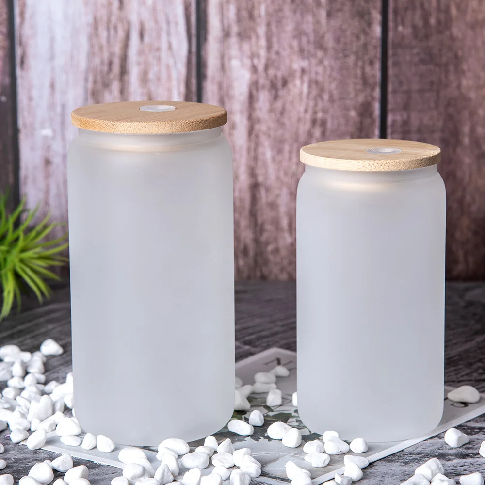 

Boba Glass Cup Mason Jars for Drinking Cup Bubble Tea Glass Cup with Bamboo Lid Reusable Glass Boba Smoothie Cup