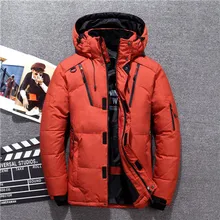  -20 Degree Winter Men's Clothing White Duck Down Jacket Thicken Warm Snow Coats Male Hooded Windbreaker Down Parkas Outerwear 