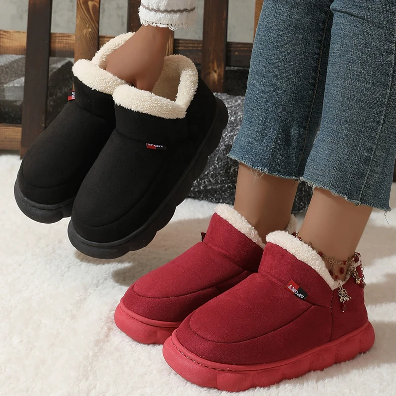 Corduroy Cotton Slippers Soft Plush House Shoes for Men and Women