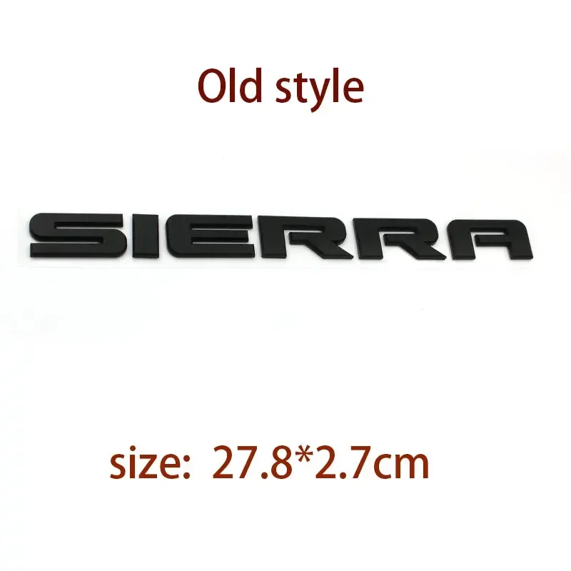 SIERRA GMC sierra 오리지널 리어 부츠 라벨 트렁크 수정 액세서리 장식 데칼 용 새 오래된 편지 로고 자동차 스티커