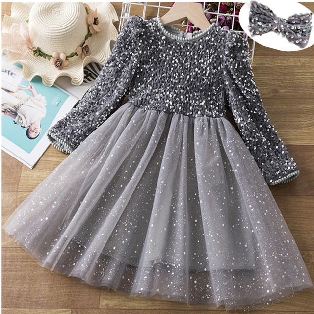 Vestido de para niñas, traje manga larga con estampado de de nieve, Año Nuevo, ropa de Navidad, vestidos para suéter de Navidad _ - AliExpress Mobile