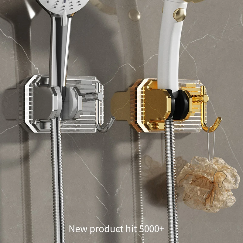 

2023 Acrylic Shower Head Holder Brackets Adjustable Wall Mounted Fixed Base Plate Bracket for Home Bathroom Accessories