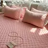 Pink Round Fitted Sheet Thick Cotton Quilting Romantic Round Bed Sheet Bedding Set Mattress Cover Family Home Themed Hotel #/ 4