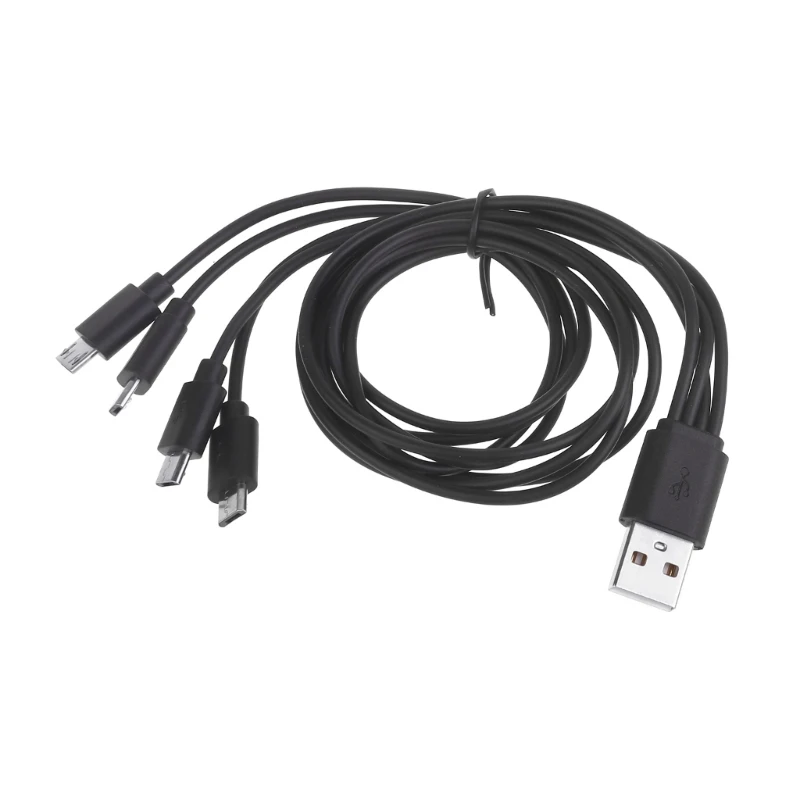 

USB to MicroUSB Adapter for USB Rechargeable Battery Charging Cord 1 to 4
