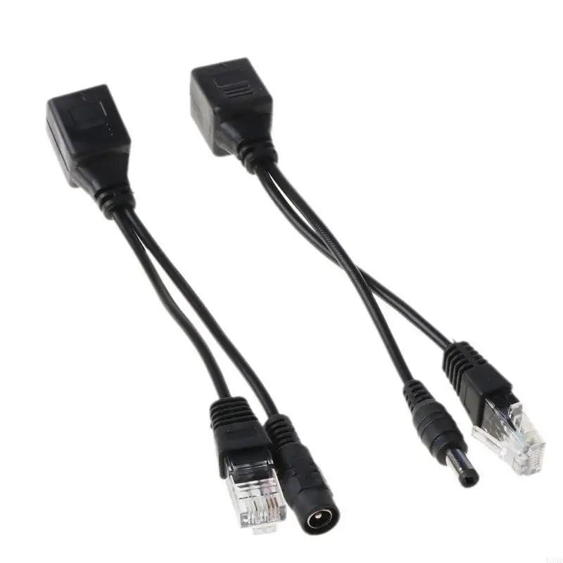 【Quality】 RJ45 Injector POE Splitter Adapter Cable Passive Power Over Ethernet 12-48V.