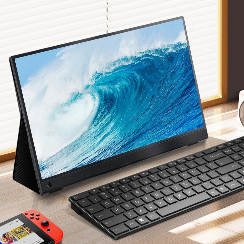 Monitor portátil táctil UHD 4K de 16 pulgadas, altavoz Dual IPS FHD de ...