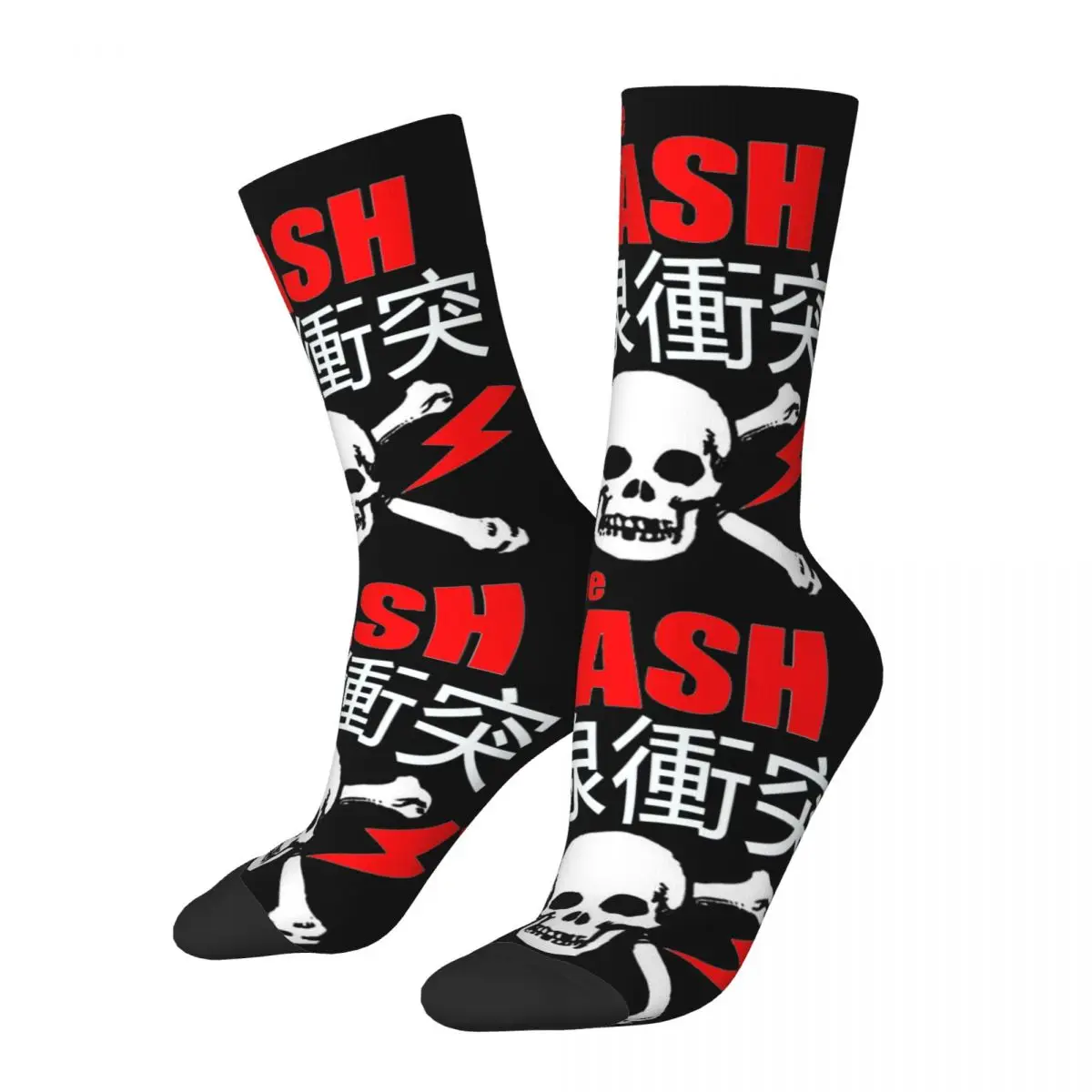 The Clash Red Unisex Socks Cycling 3D Print Happy Socks Street Style Crazy Sock