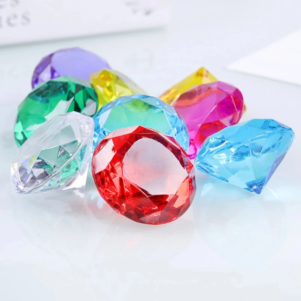 Pirate Treasure Jewels Acrylic Diamonds Gems 40/30/19MM Birthday Party Give Away Gifts For Children Toys Kinder Spielzeuge 5