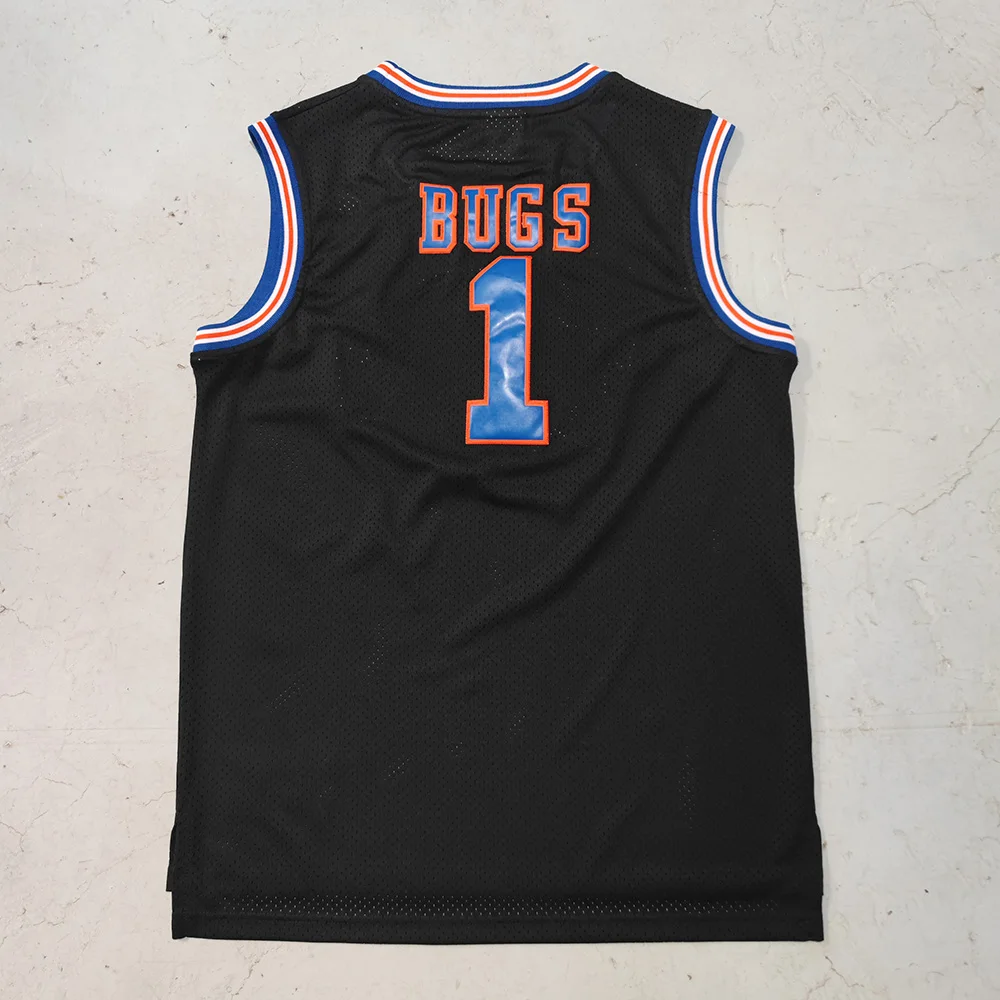 thumbnail image 1 of Camiseta de baloncesto Trillest Space Jam Bugs 1 Lola 10 Podolak 96 TAZ D.Duck 2 Black Tune Squad para hombre, ropa para fiesta de Halloween, 1 of 5