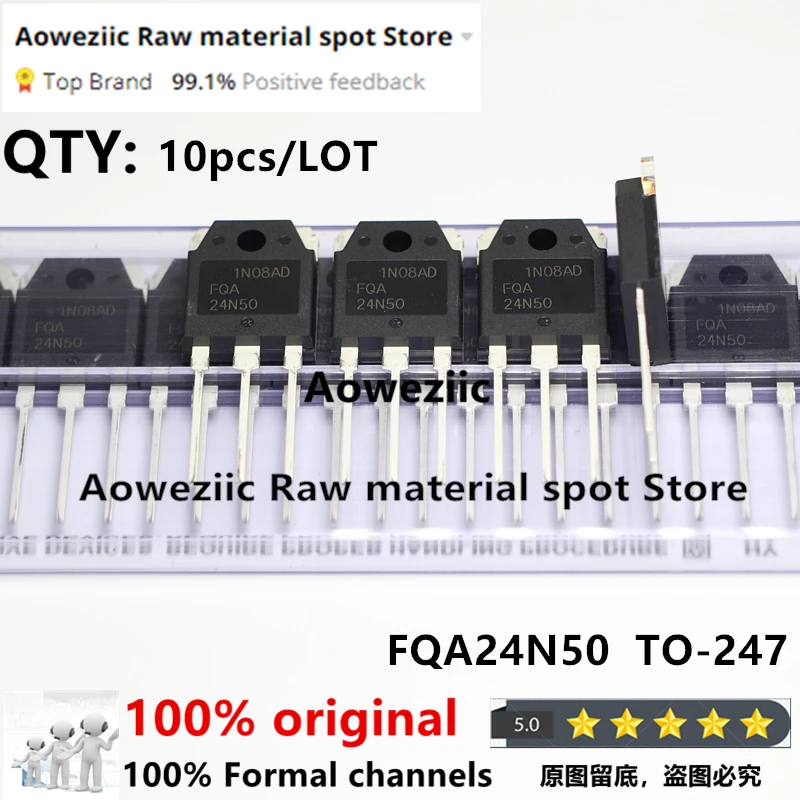 

Aoweziic 2021+ 100% New Imported Original FQA24N50 24N50 TO-247 MOS FET 24A 500V