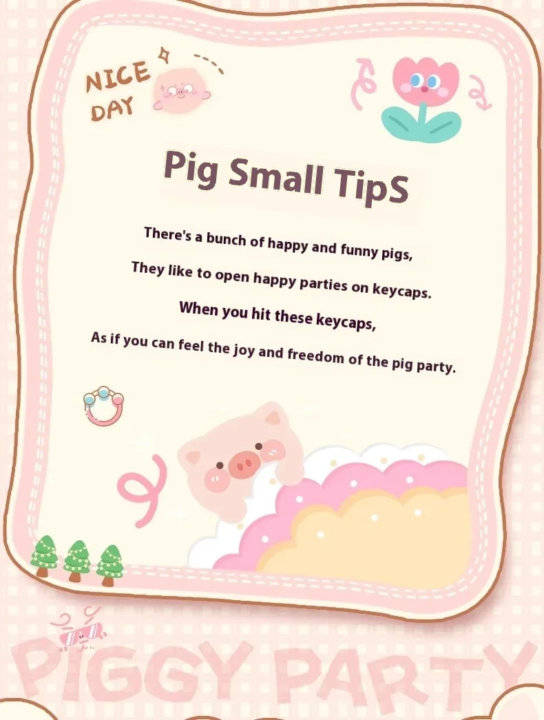 Akko Pig Party Mog Design 139pcs Keycaps