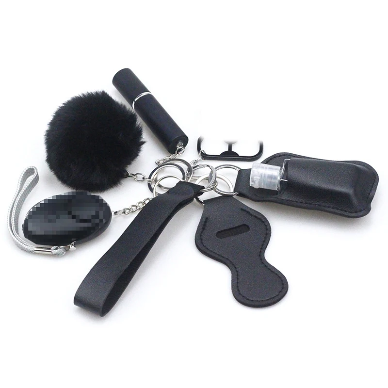 Kit de latão para mulheres, defesa pessoal, frasco de perfume