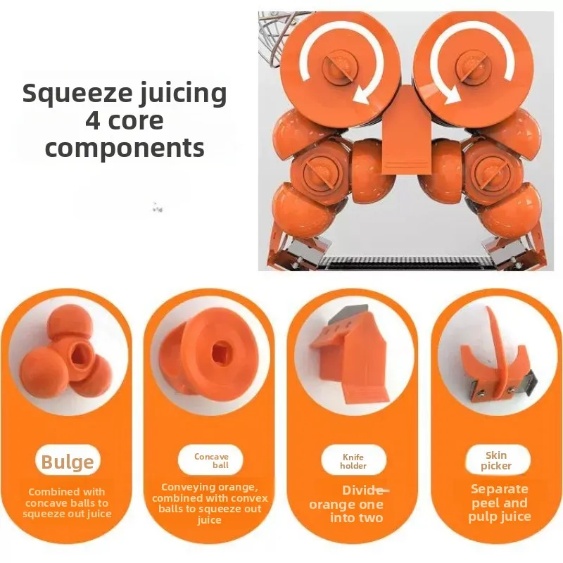 100% nuovi pezzi di ricambio per spremiagrumi elettrico 2000E-2 pezzi di ricambio per macchine per spremitura d'arancia estrattore di succo parte pelapatate