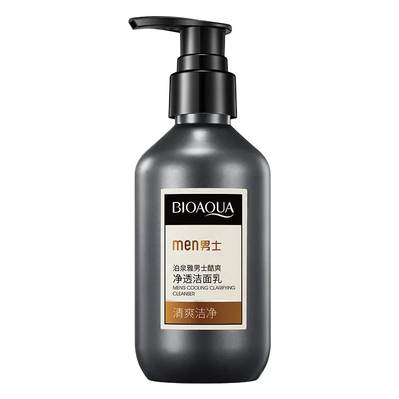 Deep Cleansing Refreshing Moisturizing Soothing Mild Men Cool Oil Control Facial Cleanser Dense Foam Washing Face Care for Skin