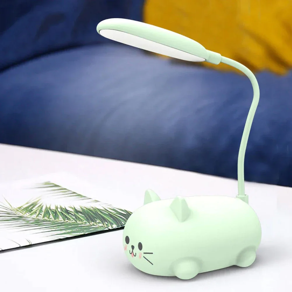 Cute Pet Pig Mini Night Light USB Charging Folding LED Small Table Lamp Student Learning Eye Protection Book Lamps Bedside Decor 4