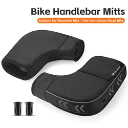 Winter Cycling Handlebar Gloves - Windproof Thermal Fleece Mittens with Reflective Safety Features (0211246)