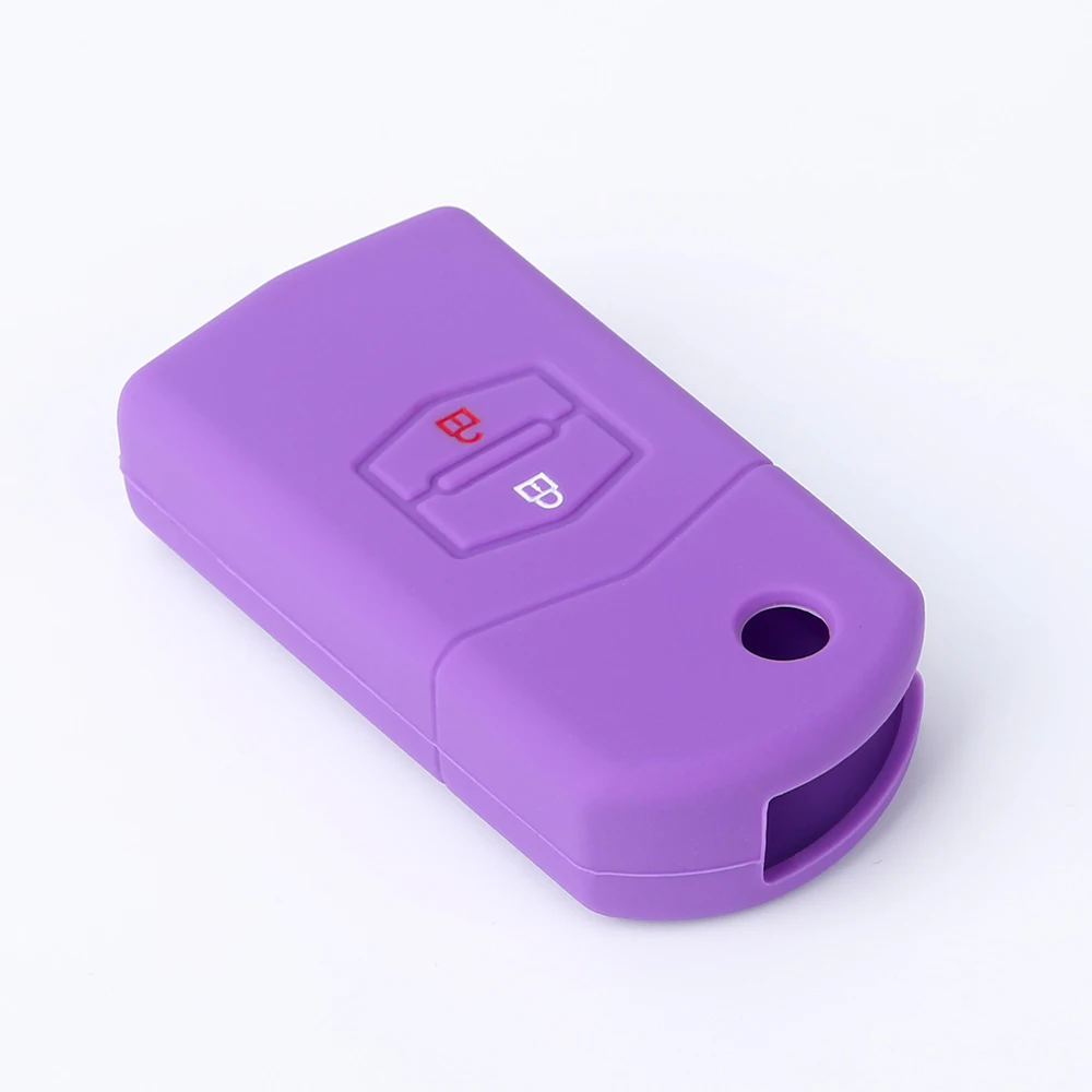 Silicone Key Case Cover Car Holder 2 Buttons Flip Parts For Mazda 3 2 6 2003 2004 2005 2006 2007 2008 2009 2010 2011 2012 2013 key case key case cover car key shell remote control case cover flip key fob shell