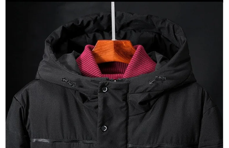 Winter Jackets Men Hooded Casual Long Down Cotton Thicker Warm Parkas Male Outwear Coats Size 5XL Parka Coat Overcoat Mens