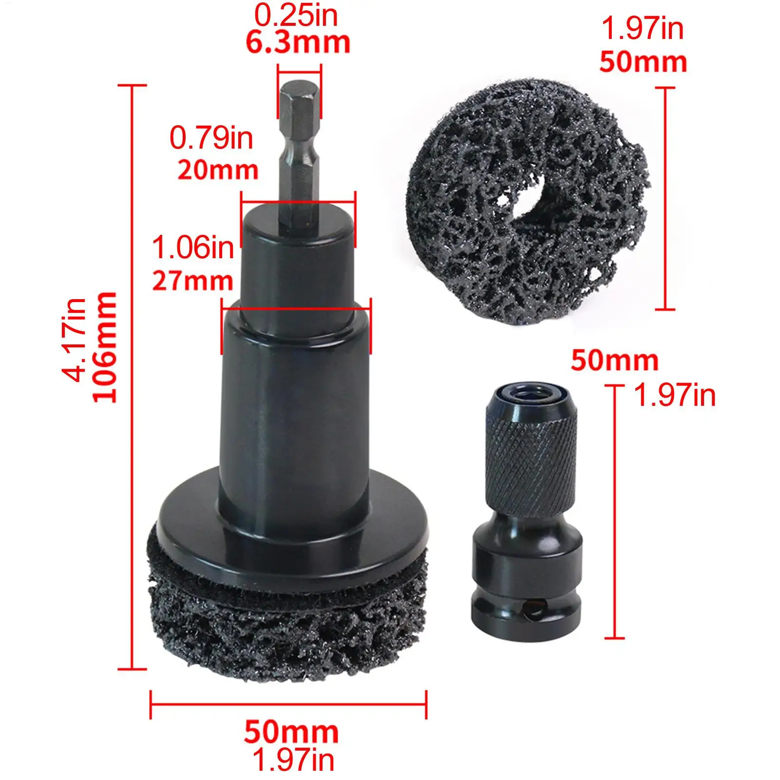 Auto Wheel Hub Brush Car Wheel Hub Grinder Rust Grinding Removal Tool Brake Grinding Cleaner Kit Rust Remover Polishing Tools