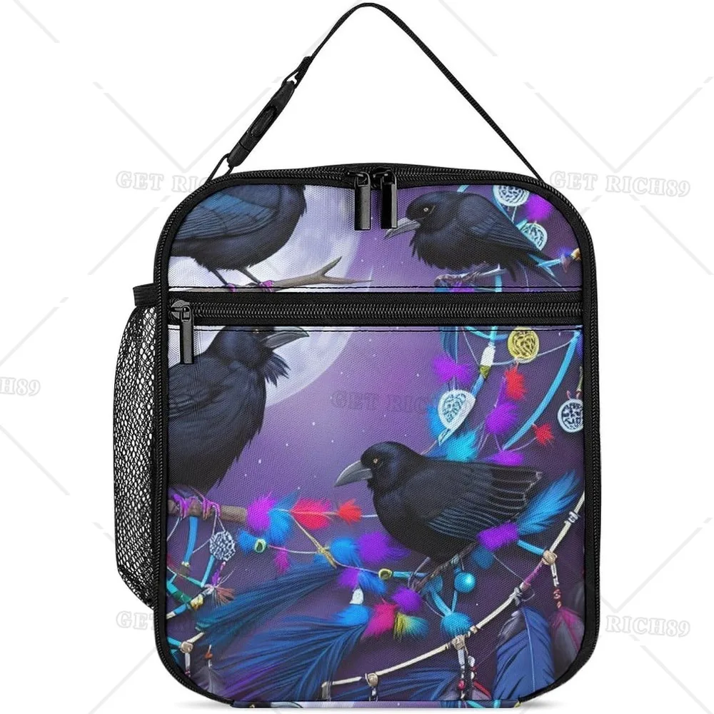 

Коробка для ланча Dreamcatchers and Raven Art, водонепроницаемая сумка для хранения птиц, органайзер для мужчин и женщин, портативный контейнер для продуктов