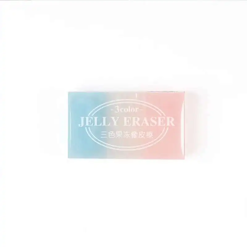 Lytwtw's Cute Kawaii Colorful Jelly Color Rubber Fun Creative Eraser For Kids Stationery Office School Supplies 1 Piece
