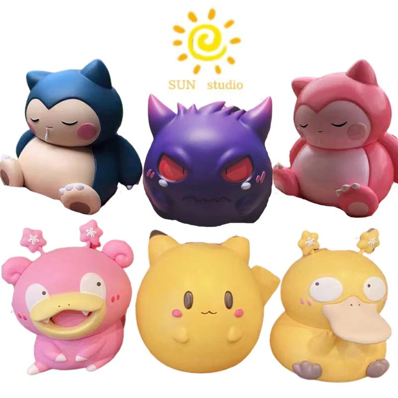 New Pokemon Sun Studio Moe Bao Series Pikachu Psyduck Slowpoke Snorlax Gengar Figure Ornaments Collectible Model Toys Action Figures Aliexpress