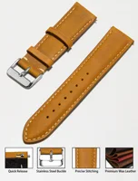 Cire Vintage à dégagement rapide 14mm 16mm 18mm 20mm 22mm 24mm bracelets de montre en cuir véritable pour hommes femmes bracelet de montre en cuir de Grain supérieur 3