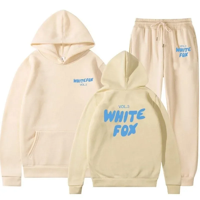 Letter Printed Fleece Hoodies and High Waist Pants Suit Winter Spring Casual Loose Fashion 2 Piece Set Tracksuit 2024