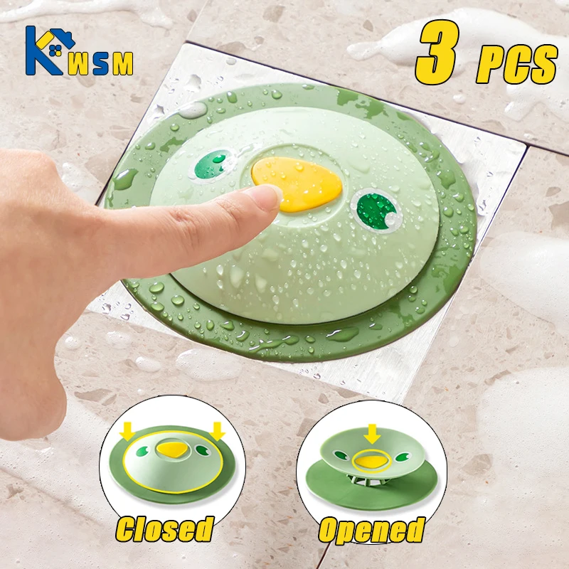 

Press-type Silicone Floor Drain Cover Home Bathroom Kitchen Sewer Deodorization Sink Hair Filter Bathtub Water Plug Plugging