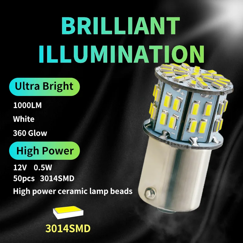 2/6/10pcs 3014 50SMD 1156 1157 LED ���� �ڵ��� ���� �극��ũ ����Ʈ ���� ���õ� BA15S P21W /BAY15D P21/5W