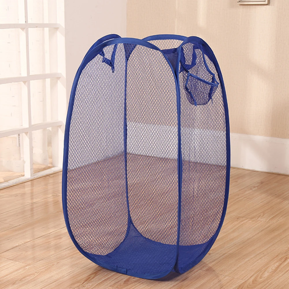 Breathable Foldable Mesh Laundry Basket - Large Capacity