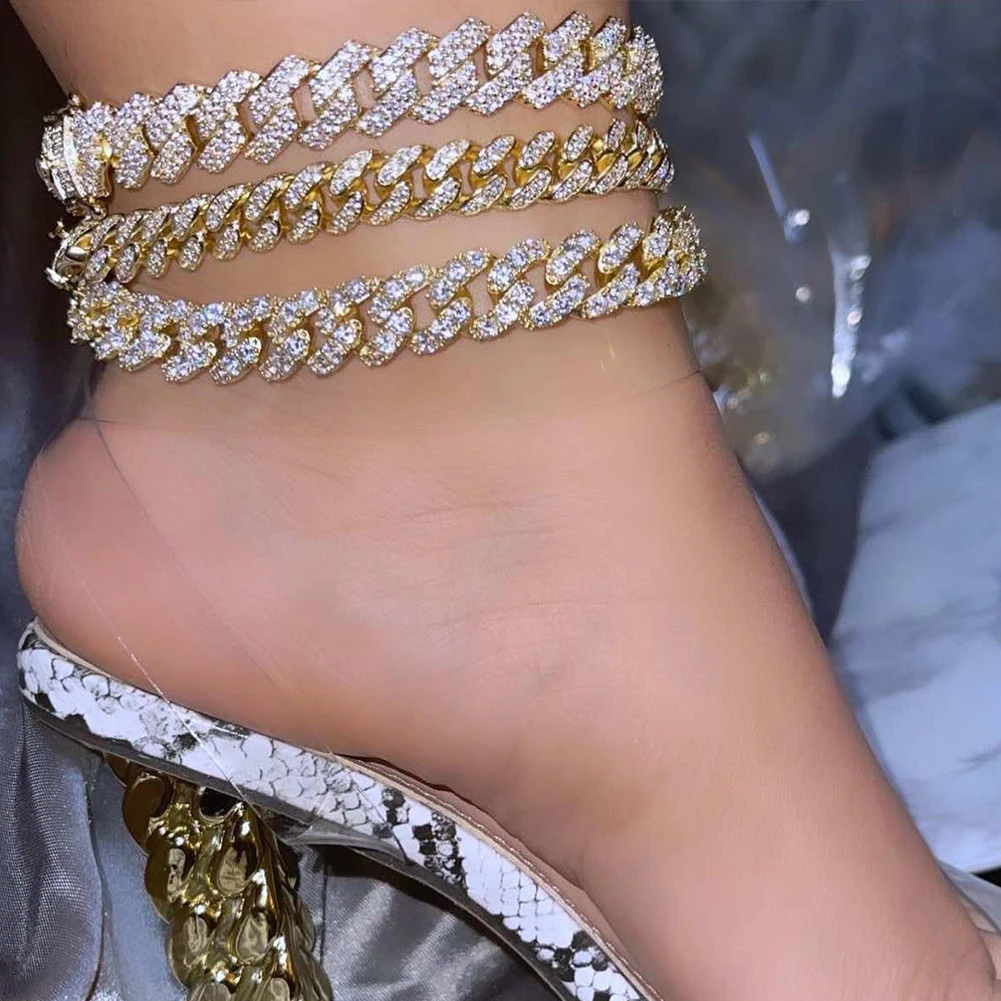 Anklet Jewelry Cuban Link Chain Anklet Miami Cuban Cuban Link