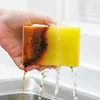 50p-2cs Scouring Pad Double Sided Scrub Bowl Pot Cleaning Sponge Dish Washing Kitchen Tools Home Clean Supplies 4