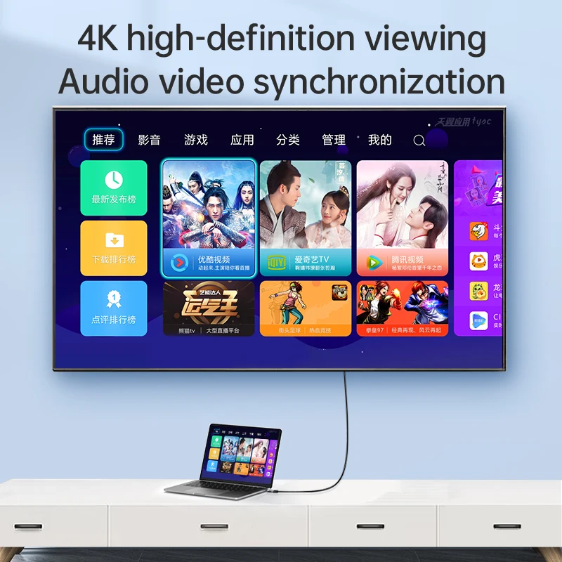 ƺ  е  Ʈϰ ȣȯ  USB C Ÿ HDMI ̺ , 4K 60Hz, Ʈ 3