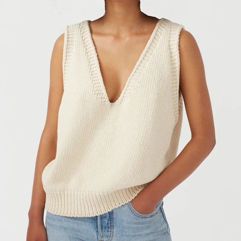 

Spring and Autumn women's knitted vest small vest sleeveless sweater