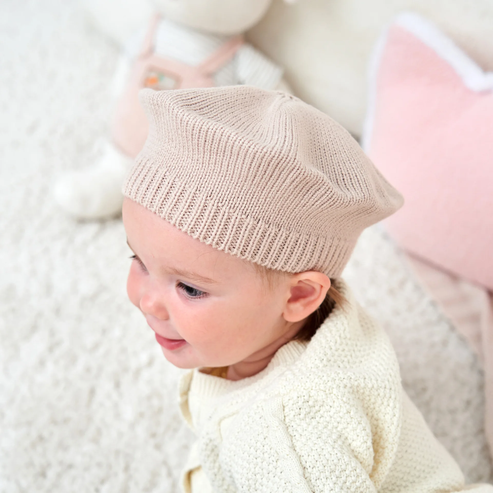 Boina para bebé y niña, gorro de lana cálido para artista francés, Retro,  Vintage, Color liso