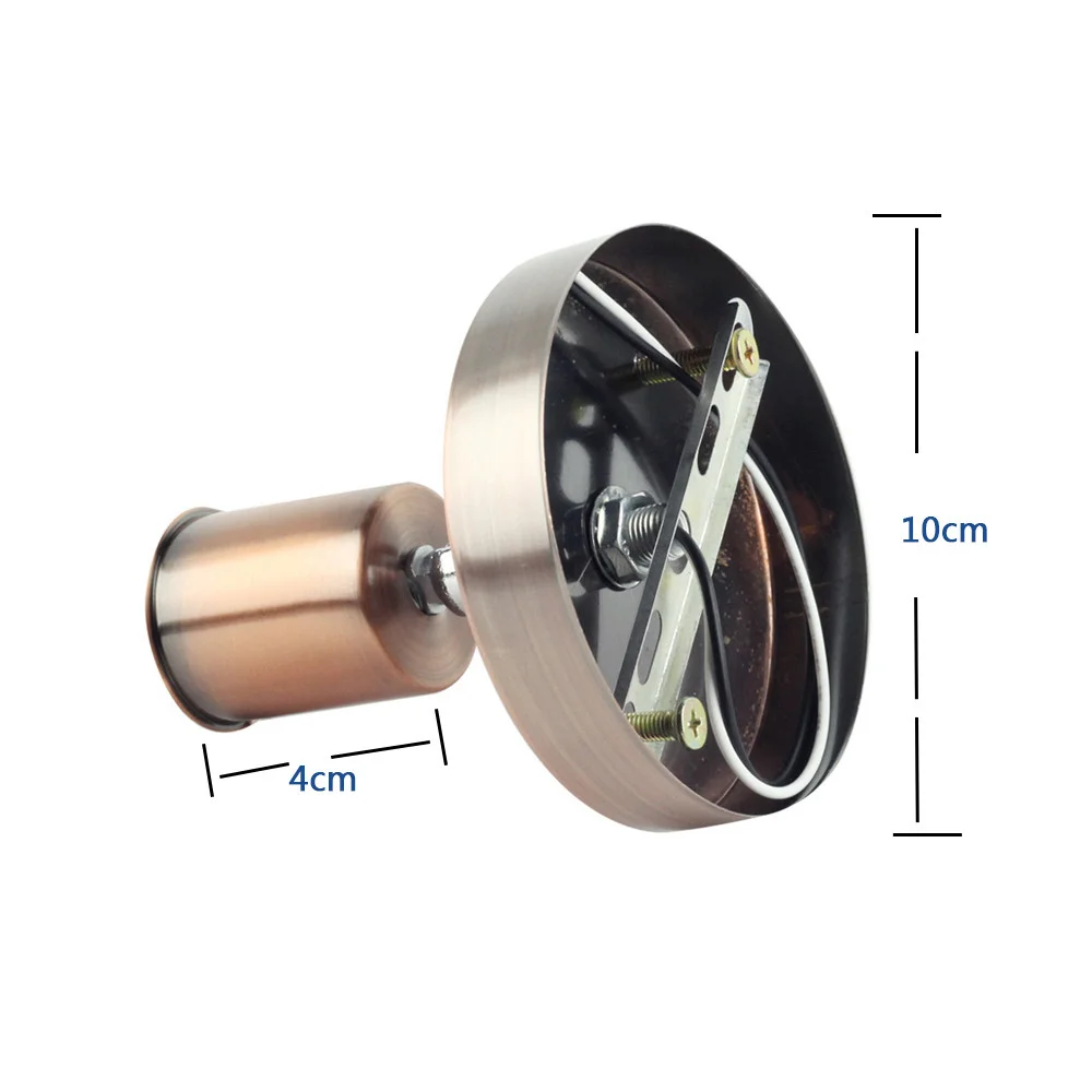 E27 Light Socket Antique Metal Lamp Socket Holder for E27 Edison Incandescent Lamp 1pcs Black White Silver Bronze Lamp Base