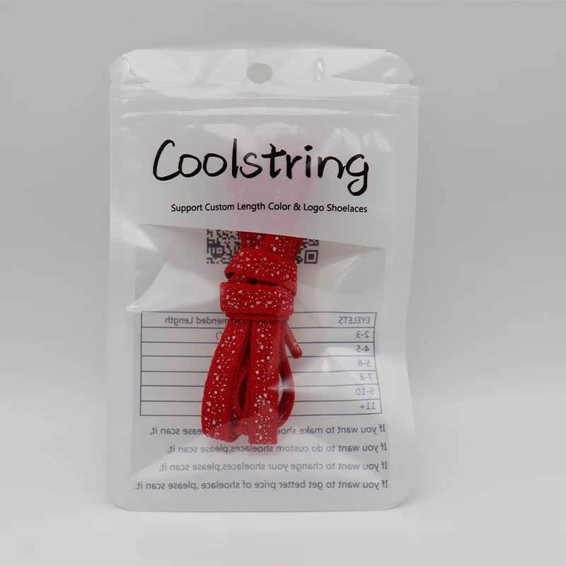 Coolstring Silk Screen Printed Tape 8MM Children Sneaker Boot Durable Cordon Dots Sprayed Flatlace 60-100Cm Kids Shoe Accessory