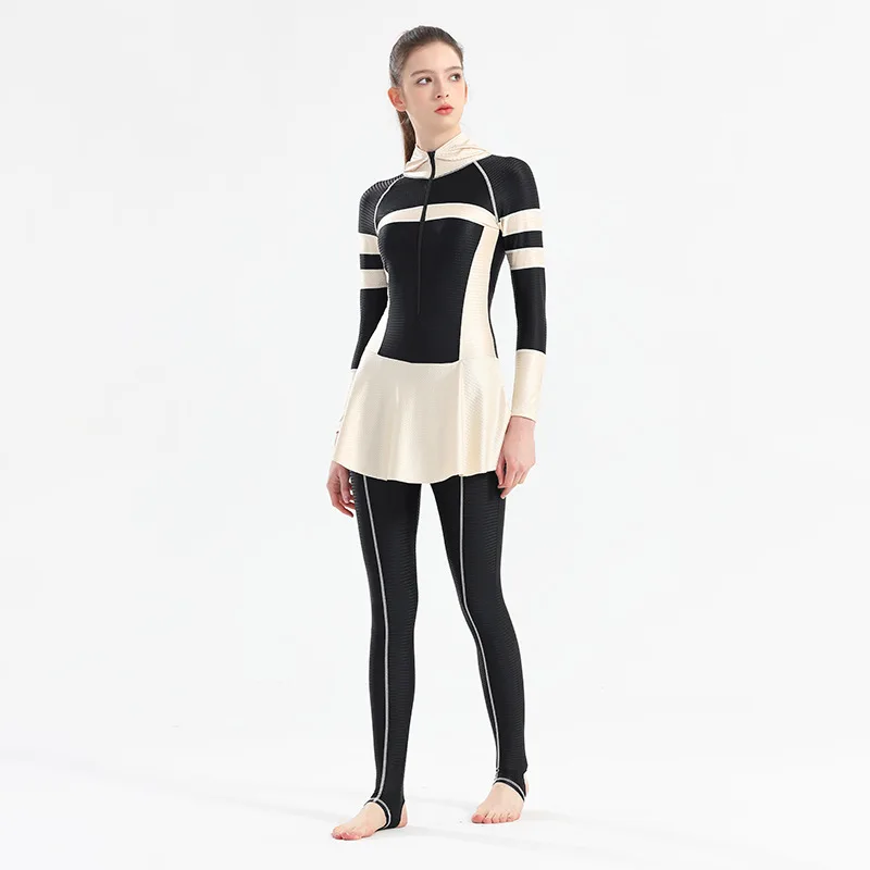 Women Long Sleeve WaterProof Outdoor Sport Surfing Beach Swim Shirt Trunks UV Protection Quick-Drying Bathing Push Up Rash Guard