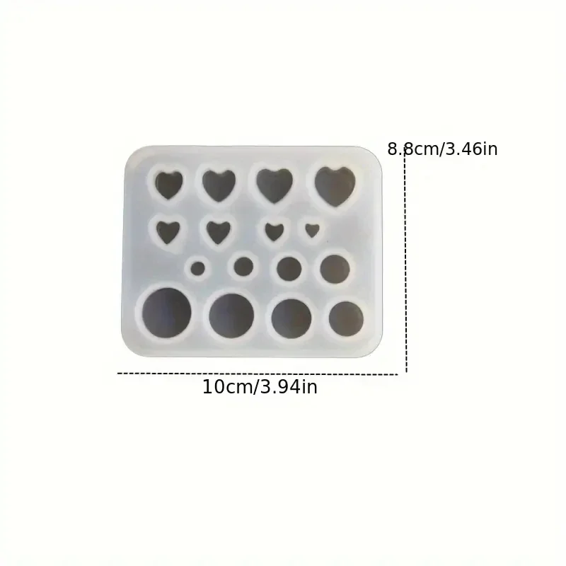 Ear Stretching Mold Silicone Jewelry Molds Round Heart Shaped Ear Expander Moulds Perfect for DIY Stretching Enthusiasts